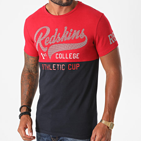 Redskins - Tee Shirt Pitre Hecta Rouge Bleu Marine