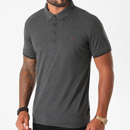 Teddy Smith - Polo Manches Courtes Sam 2 Gris Anthracite Chiné