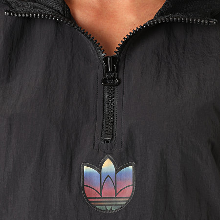Adidas Originals - Coupe-Vent Femme Crop A Bandes GD2262 Noir