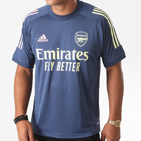 Adidas Performance - Tee Shirt A Bandes Arsenal FC FQ6188 Bleu Marine