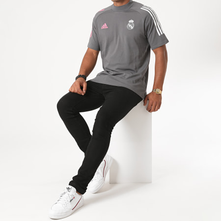 Adidas Sportswear - Tee Shirt A Bandes Real FQ7871 Gris