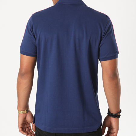 Adidas Sportswear - Polo Manches Courtes A Bandes Real GH9993 Bleu Marine Rose