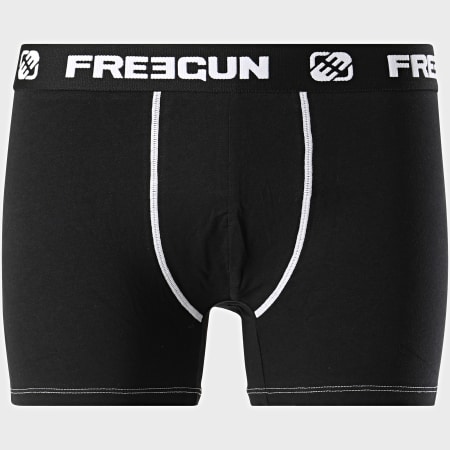 Freegun - Set di 2 boxer ultra elasticizzati neri