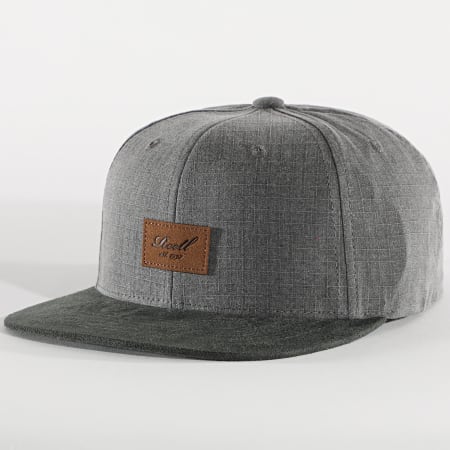 Reell Jeans - Casquette Snapback Suede Gris Vert Anglais