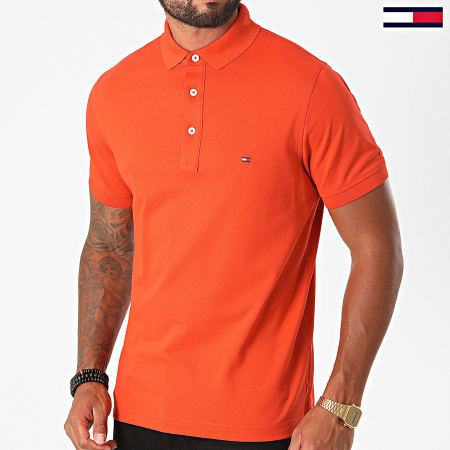 Tommy Hilfiger - Polo Manches Courtes Tommy Slim 0764 Orange