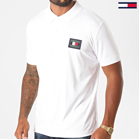 Tommy Hilfiger - Polo Manches Courtes Flex Icon Badge 5217 Blanc