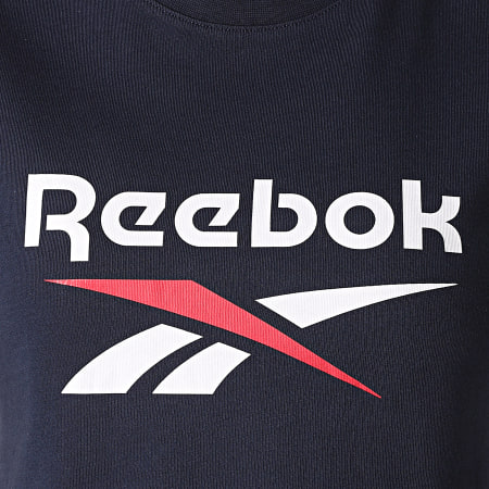Reebok - Tee Shirt Femme Crop Classic Big Logo FT8181 Bleu Marine