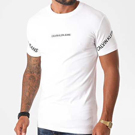 Calvin Klein - Tee Shirt Stretch Logo 6465 Blanc