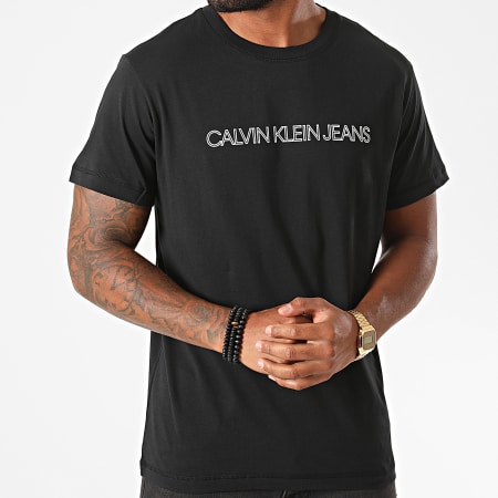 Calvin Klein - Tee Shirt Outline Logo Back 6687 Noir
