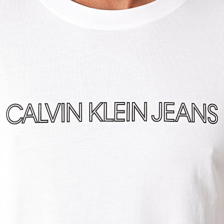 Calvin Klein - Tee Shirt Outline Logo Back 6687 Blanc