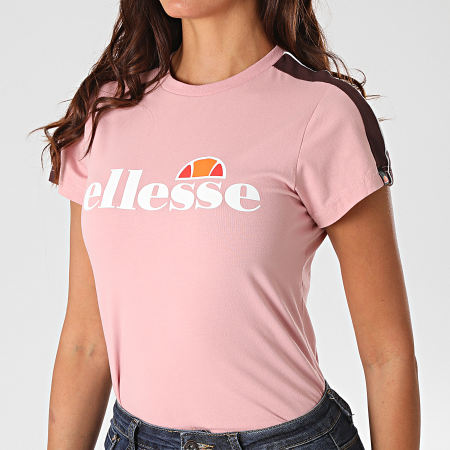 Ellesse - Tee Shirt Femme A Bandes Malis SGG09674 Rose
