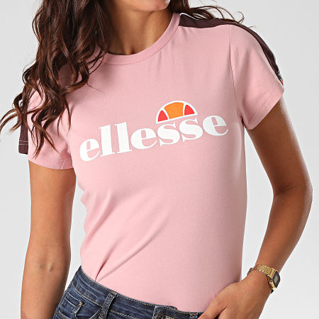 Ellesse - Tee Shirt Femme A Bandes Malis SGG09674 Rose