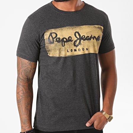 Pepe Jeans - Tee Shirt Charing Gris Anthracite Chiné