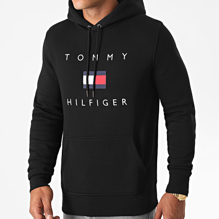 Tommy Hilfiger - Sweat Capuche Tommy Flag 4203 Noir