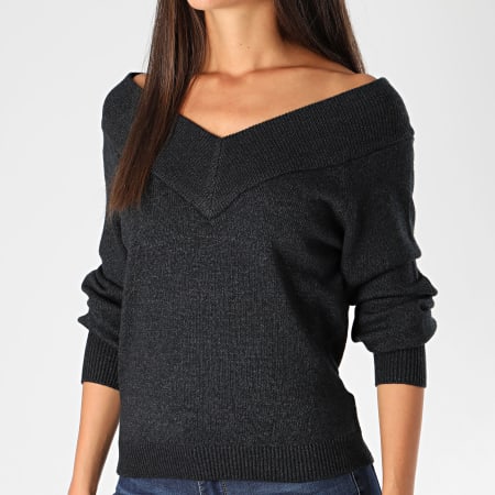 Only - Pull Femme Shanon Gris Anthracite Chiné