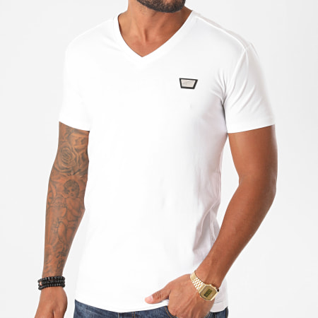 Antony Morato - T-shirt con scollo a V MMKS01824 Bianco