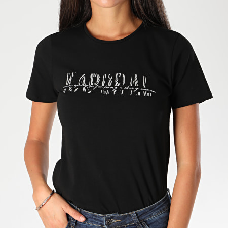 Kaporal - Tee Shirt Slim Femme Atik Noir