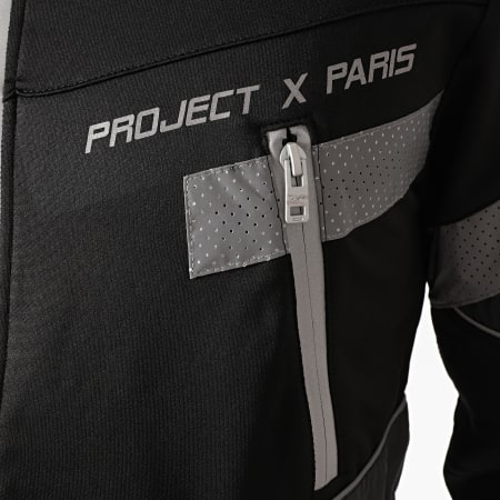 Project X Paris - Veste Zippée Capuche 2030088 Noir Réfléchissant