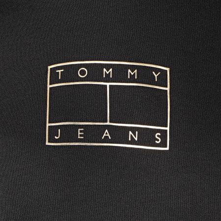 Tommy Jeans - Sweat Capuche Femme Essential Logo 8555 Noir Doré