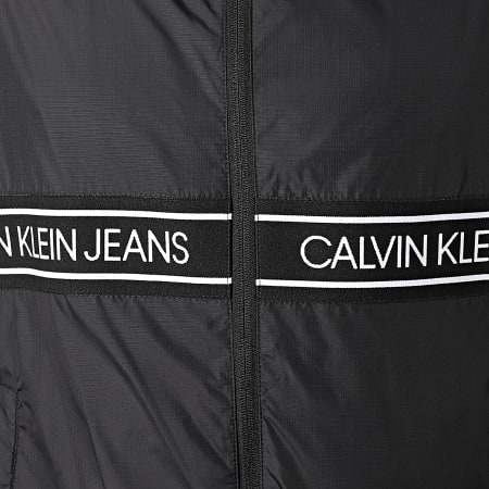 Calvin Klein - Veste Zippée Capuche A Bande 5676 Noir
