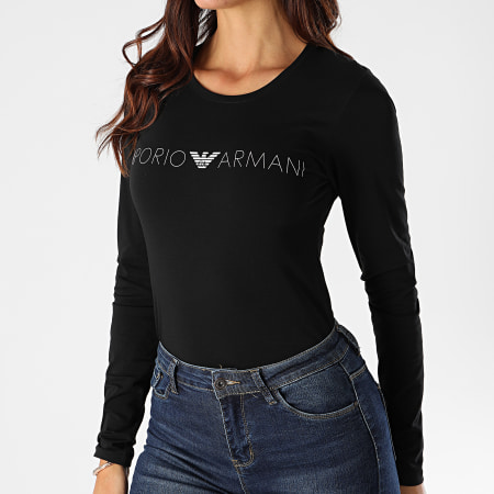 Emporio Armani - Tee Shirt Femme Manches Longues 163229-0A317 Noir