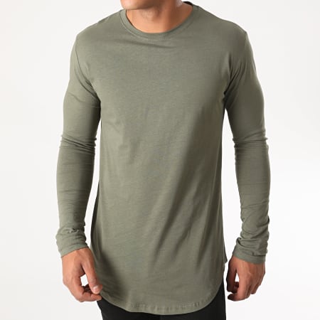 Frilivin - Tee Shirt Manches Longues Oversize 2091 Vert Kaki