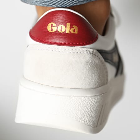 Gola - Sneaker alte classiche Grand Slam CMB117 Bianco Navy Profondo Rosso