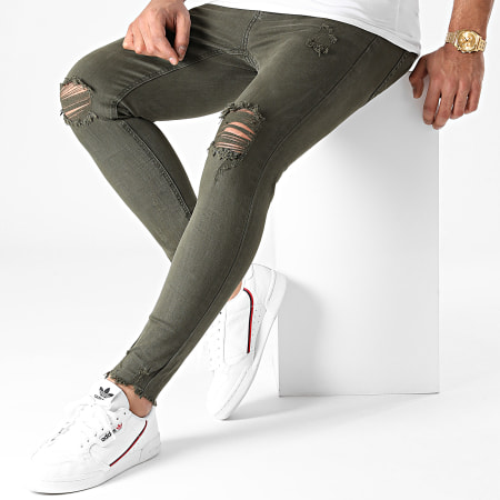 LBO - Jeans skinny con strappi KA9AH20 Khaki