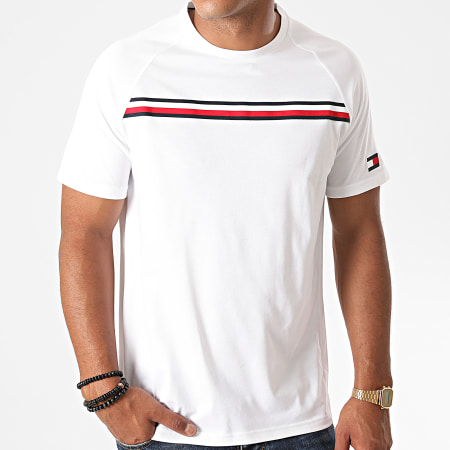 Tommy Hilfiger - Tee Shirt Stripe 0515 Blanc