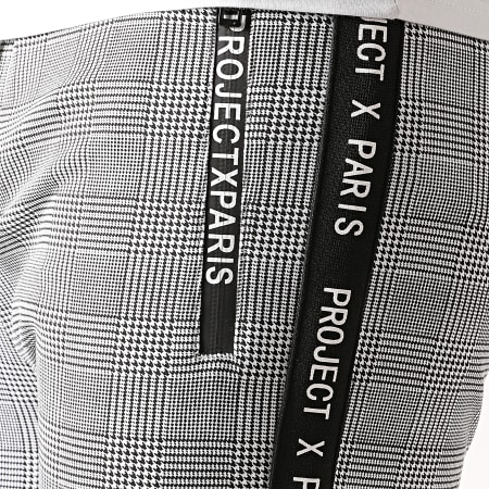 Project X Paris - Pantalon A Carreaux Avec Bandes 2040090 Noir Blanc