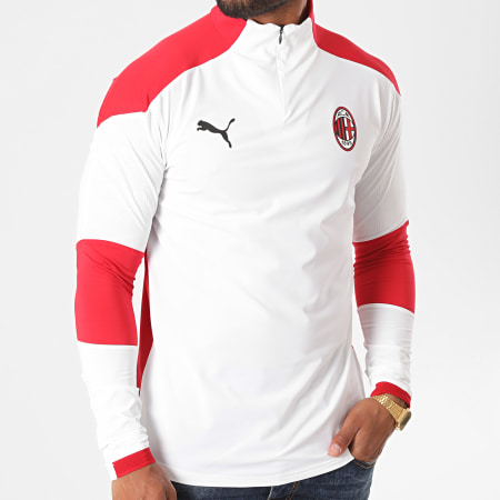 Puma - Tee Shirt De Sport Manches Longues AC Milan 758193 Blanc Rouge