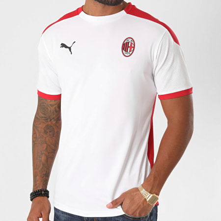 Puma - Tee Shirt De Sport AC Milan 758191 Blanc Rouge