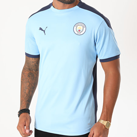 Puma - Tee Shirt De Sport Manchester City 757878 Bleu Clair Bleu Marine