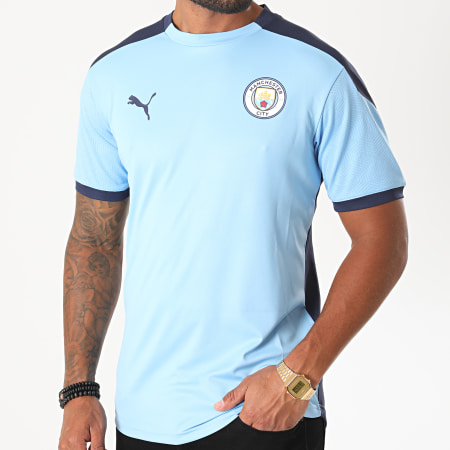 Puma - Tee Shirt De Sport Manchester City 757878 Bleu Clair Bleu Marine