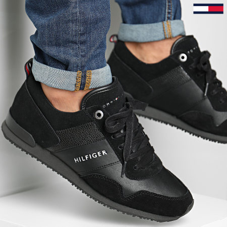Tommy Hilfiger - Baskets Iconic Leather Suede Mix 0924 Black