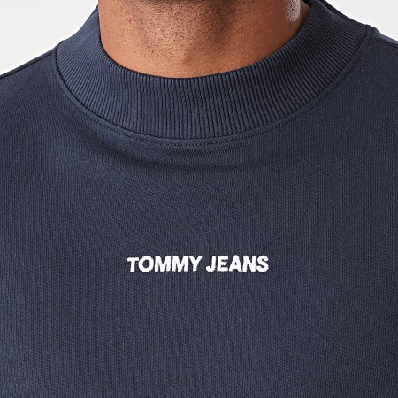 Tommy Jeans - Sweat Crewneck Tricolore Retro Colorblock 8404 Bleu Marine Rouge