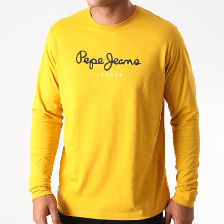 Pepe Jeans - Tee Shirt Manches Longues Eggo Long jaune Moutarde