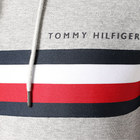 Tommy Hilfiger - Sweat Capuche Logo 4542 Gris Chiné