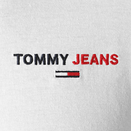Tommy Jeans - Tee Shirt Manches Longues Corp 9402 Blanc