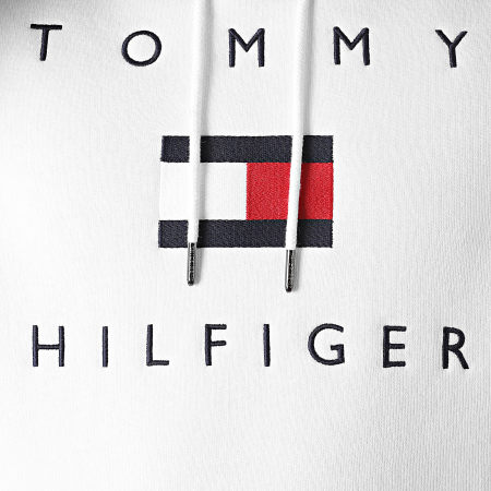 Tommy Hilfiger - Sweat Capuche Tommy Flag 4203 Blanc