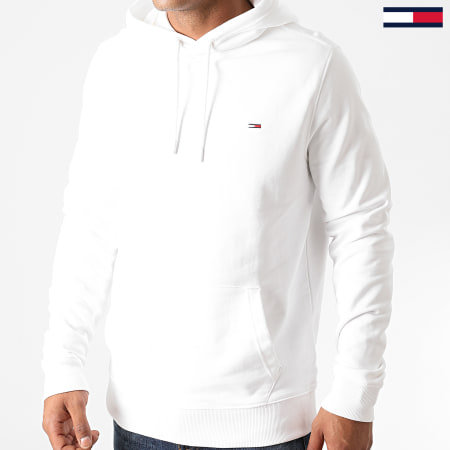Tommy Jeans - Sweat Capuche Flag Graphic 8703 Blanc