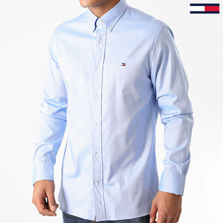 Tommy Hilfiger - Chemise Manches Longues 2 MB Stretch Oxford 8304 Bleu Clair
