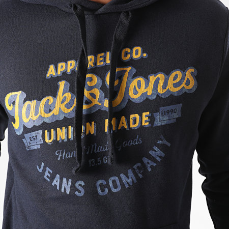 Jack And Jones - Sweat Capuche Jeanswear Bleu Marine