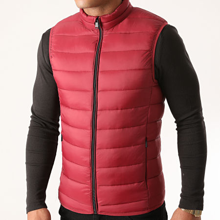 doudoune sans manche homme bordeaux