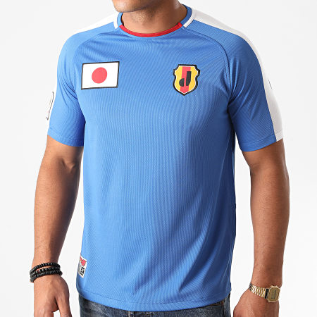 Okawa Sport - Tee Shirt De Sport A Bandes Japan Bleu Roi