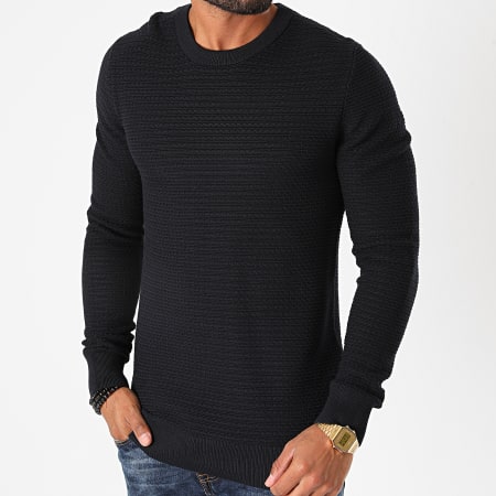Selected - Pull Haron Structure Bleu Marine
