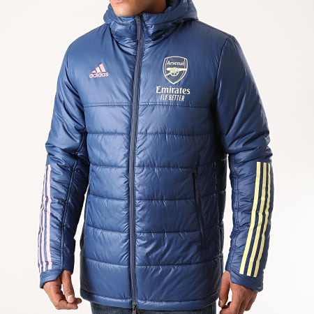 Adidas Sportswear - Doudoune Capuche A Bandes Arsenal FC Winter FQ6181 Bleu Marine