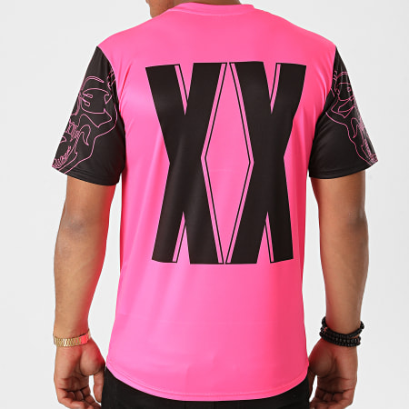 Untouchable - Tee Shirt Maillot Rose Fluo