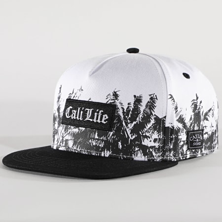 Cayler And Sons - Casquette Snapback Frond Life CS2490 Noir Blanc