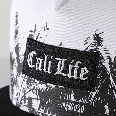 Cayler And Sons - Casquette Snapback Frond Life CS2490 Noir Blanc